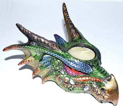 6 1/2" Dragon tealight holder