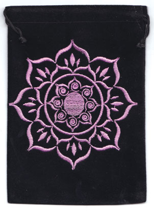 5"x 7" Lotus Black velveteen bag